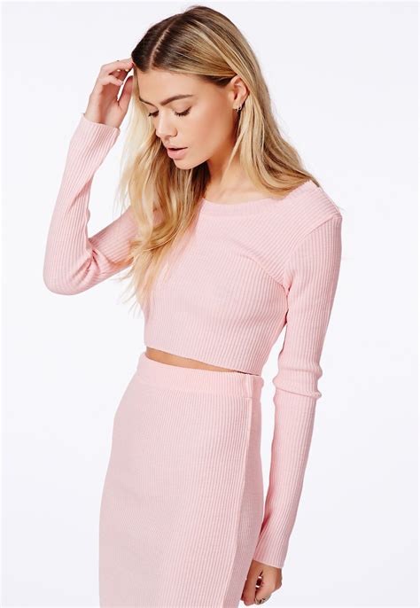Missguided Miliana Baby Pink Knit Crop Top Knit Crop Top Fashion