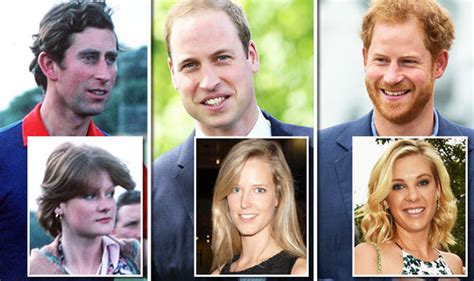 royal ex girlfriends prince charles prince william and prince harry s former flames express