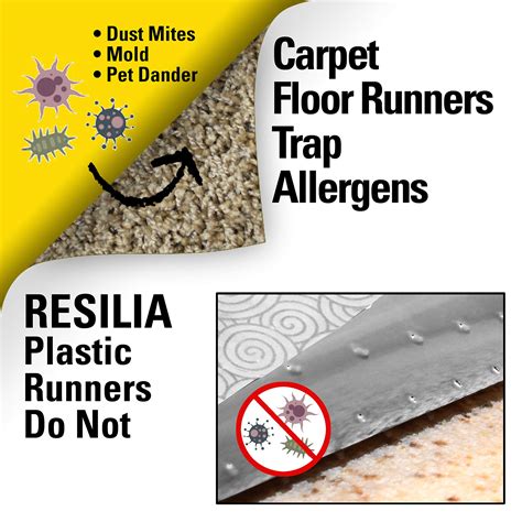 Resilia Deluxe Clear Vinyl Plastic Floor Runnerprotector For Deep