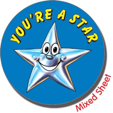 Youre A Star Stickers 37mm X 35 Pupil Rewards