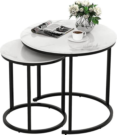 Global Pronex Round Coffee Table Modern Marble Coffee Tables For
