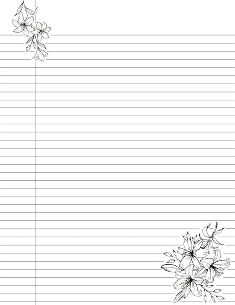 Lined paper college ruled