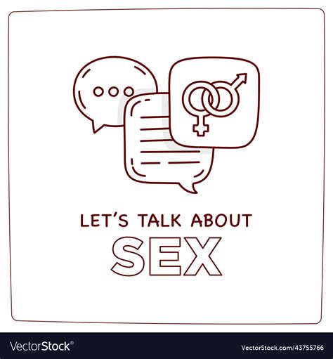 Lets Talk About Sex Doodle Dialog Speech Bubbles Vector Image