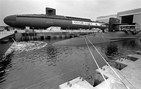 A Port Bow View Of The Nuclear Powered Ballistic Missile Submarine Uss