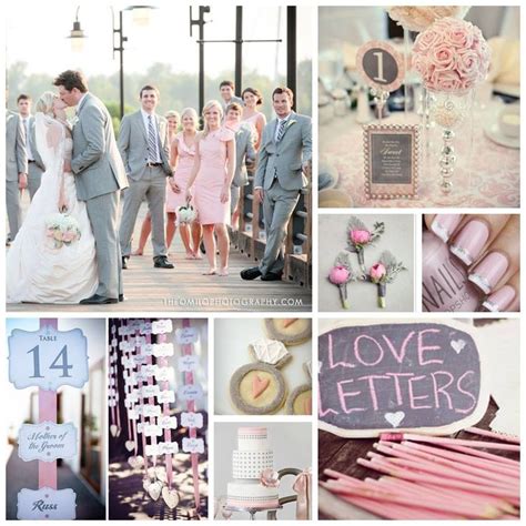 Blush Pink And Light Grey Wedding Inspiration Board Weddings Get