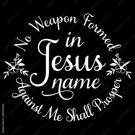 Vecteur Stock No Weapon Formed In Jesus Name Against Me Shall Prosper