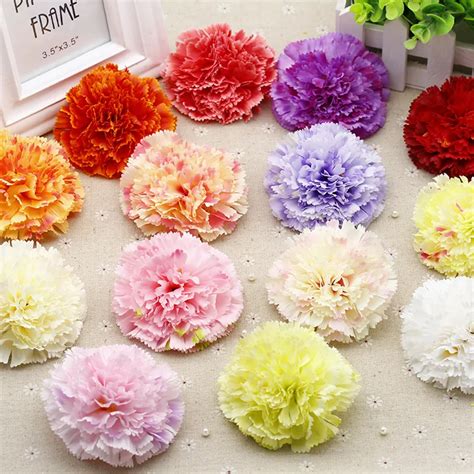 buy 30pcs artificial carnation flower head wedding party home diy decoration
