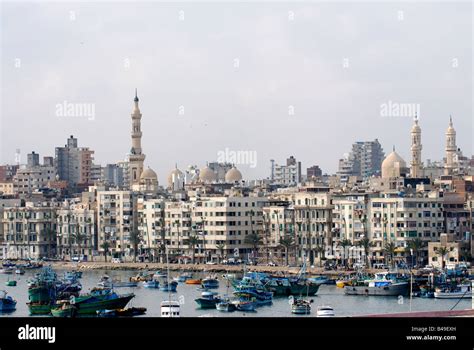 The Skyline Of Alexandria Egypt Stock Photo Alamy