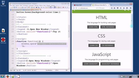 The javascript is where the magic happens. HTML Button Onclick Events - YouTube