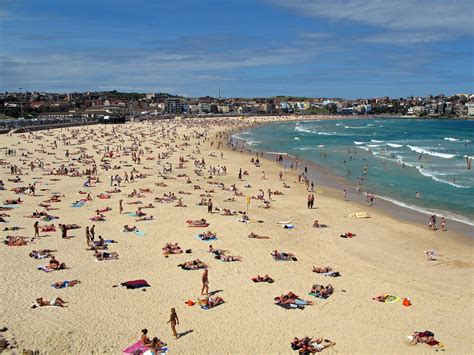 bondi beach sydney crowded for an australian beach may… flickr