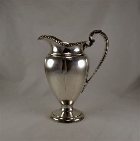 Silver Plate Pitcher Crescent Silverware Mfg New York Vintage