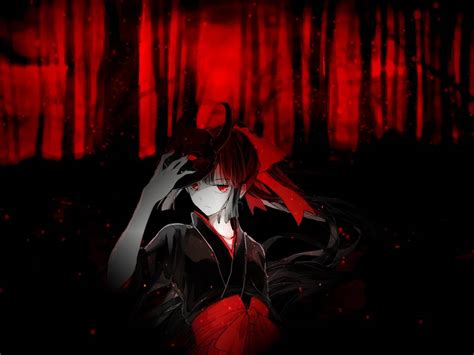 Demon Aka Blood Anime Girl Wallpaper By Kirigawakazuto