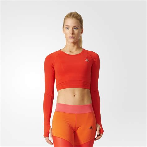 Adidas Techfit Crop Top Adidas Shirt Women Adidas Crop Top Womens Long Sleeve Shirts