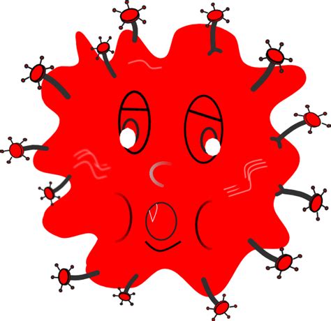 Red Germ Clip Art At Vector Clip Art Online Royalty Free