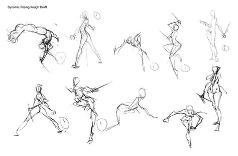 Dynamic Poses Sketches