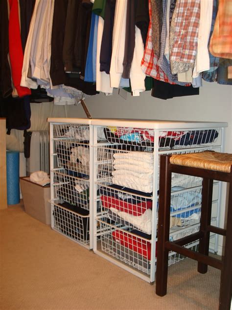 Essentially a 2 ft x 2 ft closet with shelves. Organizing a Master Bedroom Closet - His and Hers Closet
