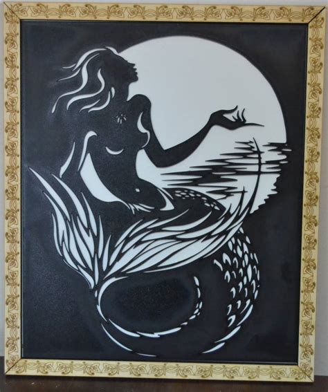 Mermaid Decorative Frame Dxf Downloads Files For Laser Cutting And