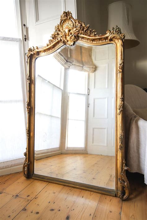 Large Antique French Gilt Louis Xv Mirror C1880 French Antique Mirror