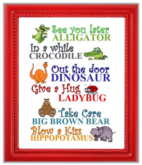 See You Later Alligator In A While Crocodile Fun Goodbye Print Art
