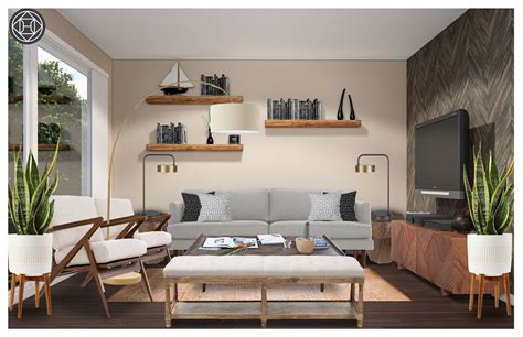 Eclectic Midcentury Modern Living Room Design By Havenly Interior