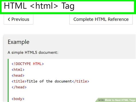 The download link code is written as How to Nest HTML Tags: 4 Steps (with Pictures) - wikiHow