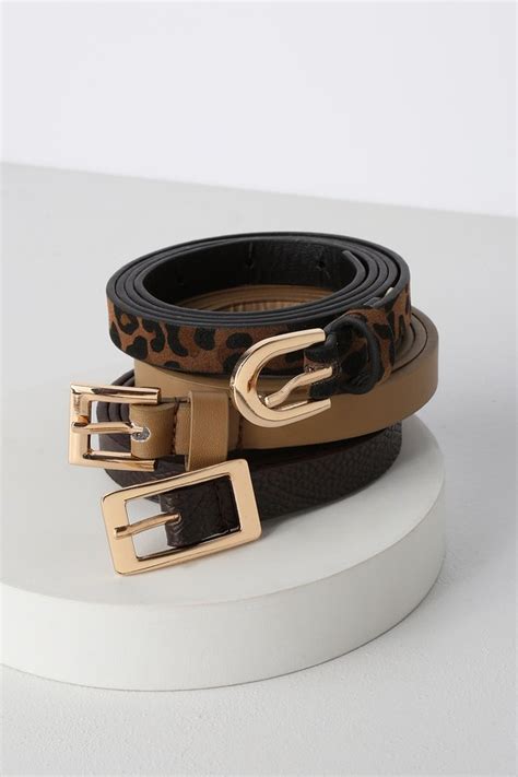 Trendy Belt Set Brown Multi Belt Set Vegan Leather Belt Set Lulus