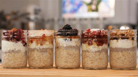 Put 1 cup of oatmeal in a bowl, add 1/2 cup of your favorite fresh fruit and top with a few walnuts. 5 MORE Overnight Oatmeal Recipes - YouTube