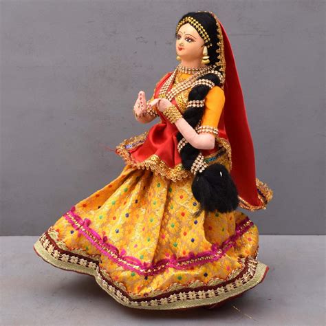 Dancing Lady Bengali Traditional Handmade Golu Dolls