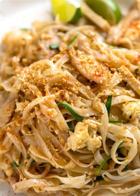Serve the pad thai with the coriander leaves, lime wedges, peanuts and remaining spring onions and bean sprouts. Pad Thai | Recipe | Asian recipes, Recipes, Recipetin eats