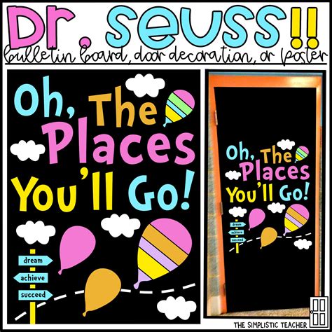 Oh The Places Youll Go Dr Seuss Classroom Door Decoration Kit