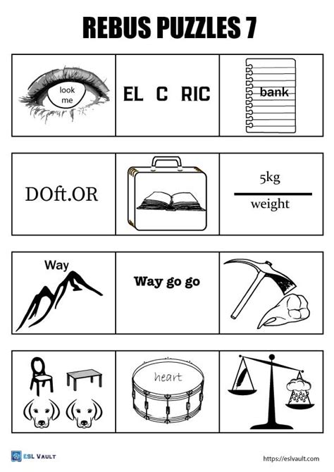 Free Printable Rebus Puzzles Esl Vault