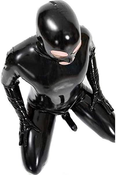 Glfq Mens Shiny Patent Leather Cat Suit Full Body Men Sexy Latex Tight Zipper