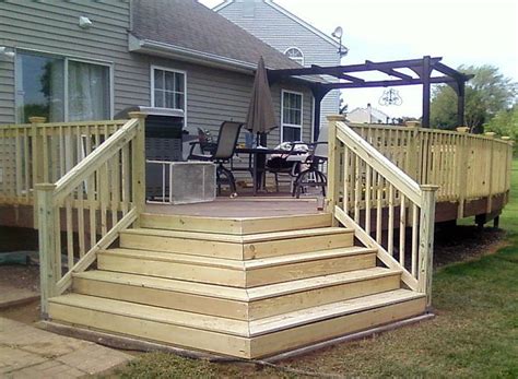 If your deck's concrete footings are too difficult to remove by hand, utilize a bobcat, backhoe, truck, quad, tractor, etc. Deck stairs, good idea for off the back deck. Description from pinterest.com. I searched for ...