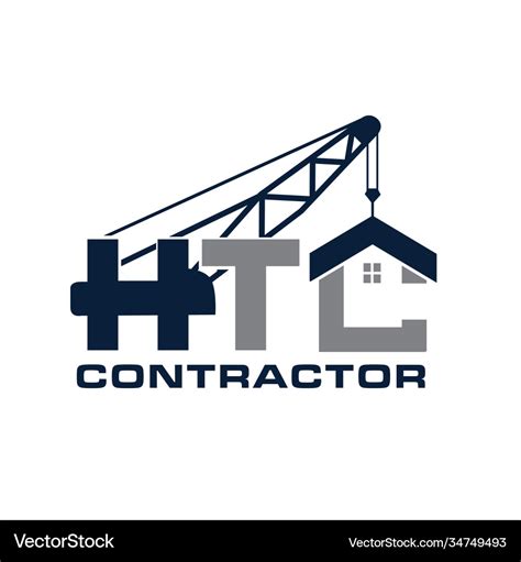 Crane Building Logo Designs For Contractor Vector Image