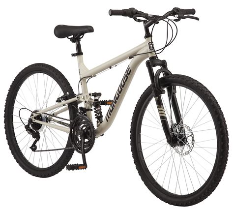 Mongoose Major Mountain Bike 26 Inch Wheels 18 Speeds Sand Mens