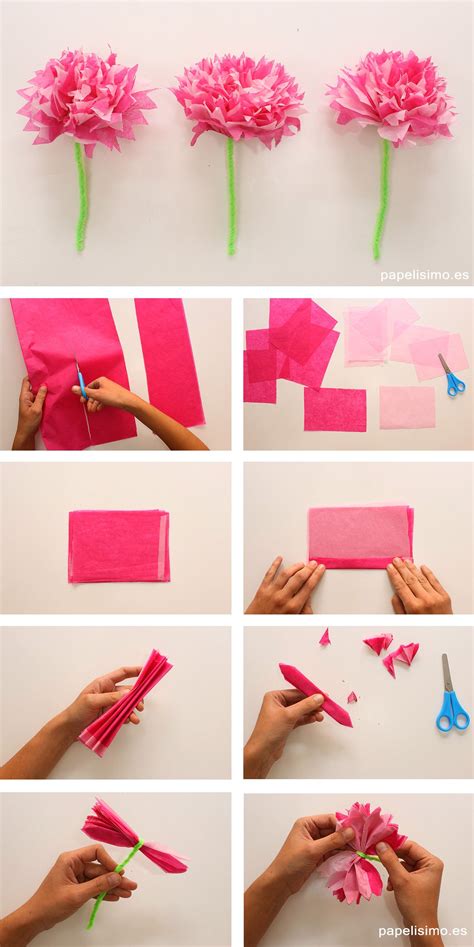 Como Hacer Flor De Papel De Seda Paso A Paso Tissue Paper Flower