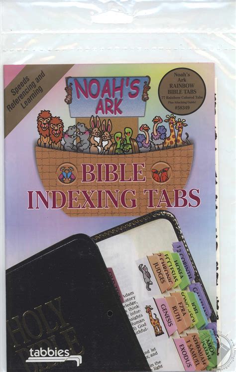 Noah's Ark Rainbow Bible Indexing Tabs for any Size Bible (Bible
