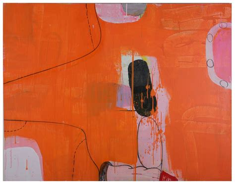Gary Komarins Ipso Factor In Orange With Black 2015 Abstract
