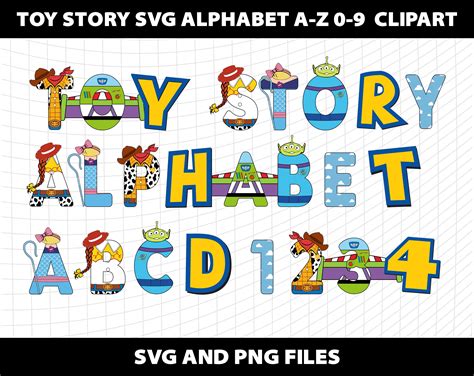 Toy Story Svg Letters Alphabet Font Toy Story Bundle Etsy España