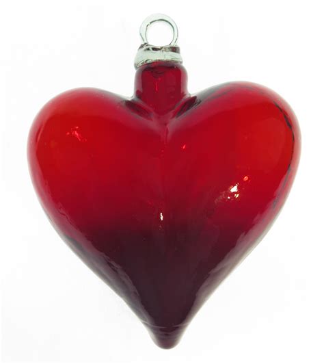 Red Blown Glass Heart Xl 8 Inches Made In Mexico