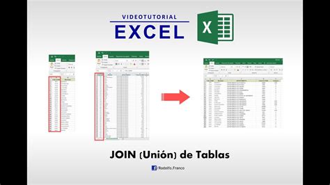 Join Unión de tablas en Excel YouTube