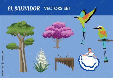 Vectors El Salvador National Symbols Great For The Independence Day