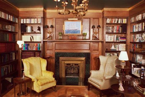 20 Cozy Home Library With Fireplace