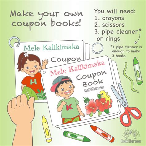Create Your Own Coupon Book Color Keiki Heroes