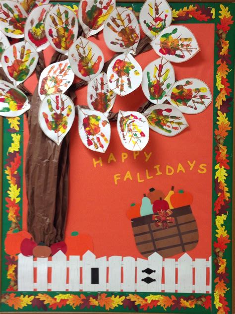 Fall Autumn Teachers School Bulletin Board Happy Fallidays Great