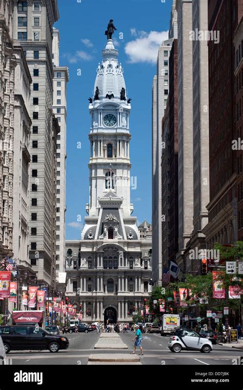 City Hall South Broad Street Downtown Philadelphia Pennsylvania Usa