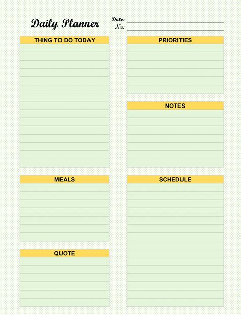 10 Free Printable Daily Planners Images