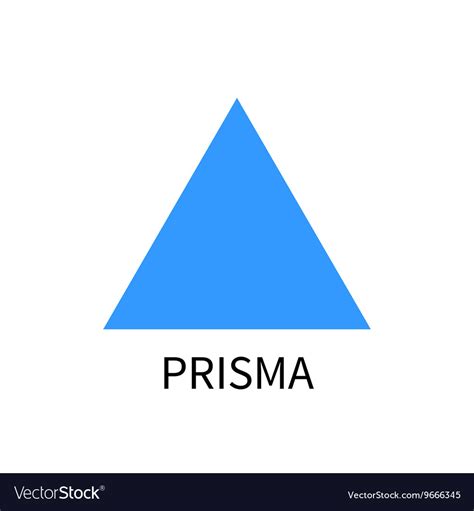 Blue Prism Logo Template Prisma Sign Royalty Free Vector