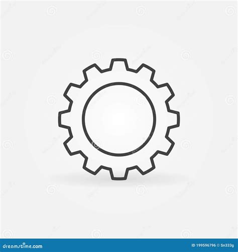Gear Or Cog Wheel Vector Thin Line Concept Icon Stock Vector