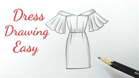 How To Draw A Beautiful Girl Dress Drawing Design Easy For Beginners
